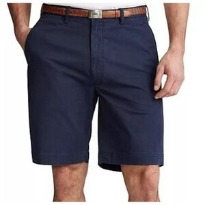 Polo Ralph Lauren Big Tall Stretch Classic Fit Blue 10" Chino Shorts 44T Men $90